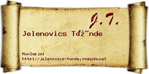 Jelenovics Tünde névjegykártya